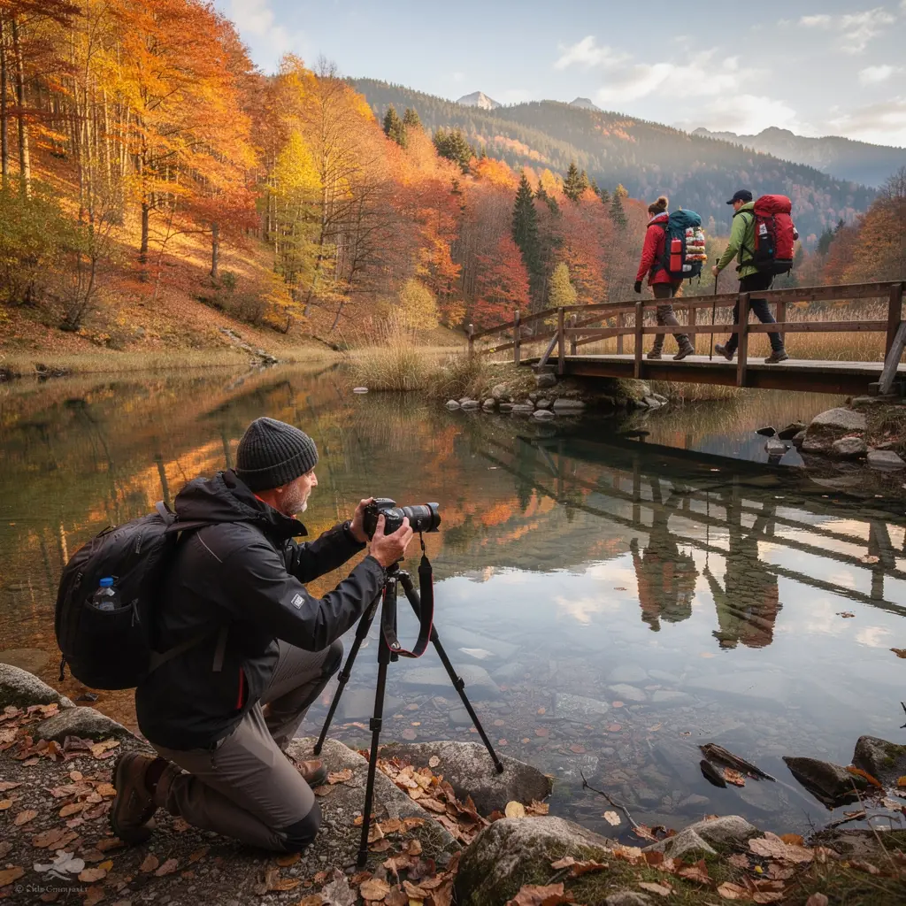 Charming village nestled in the hills of Slovakia under a winter snowfall.
